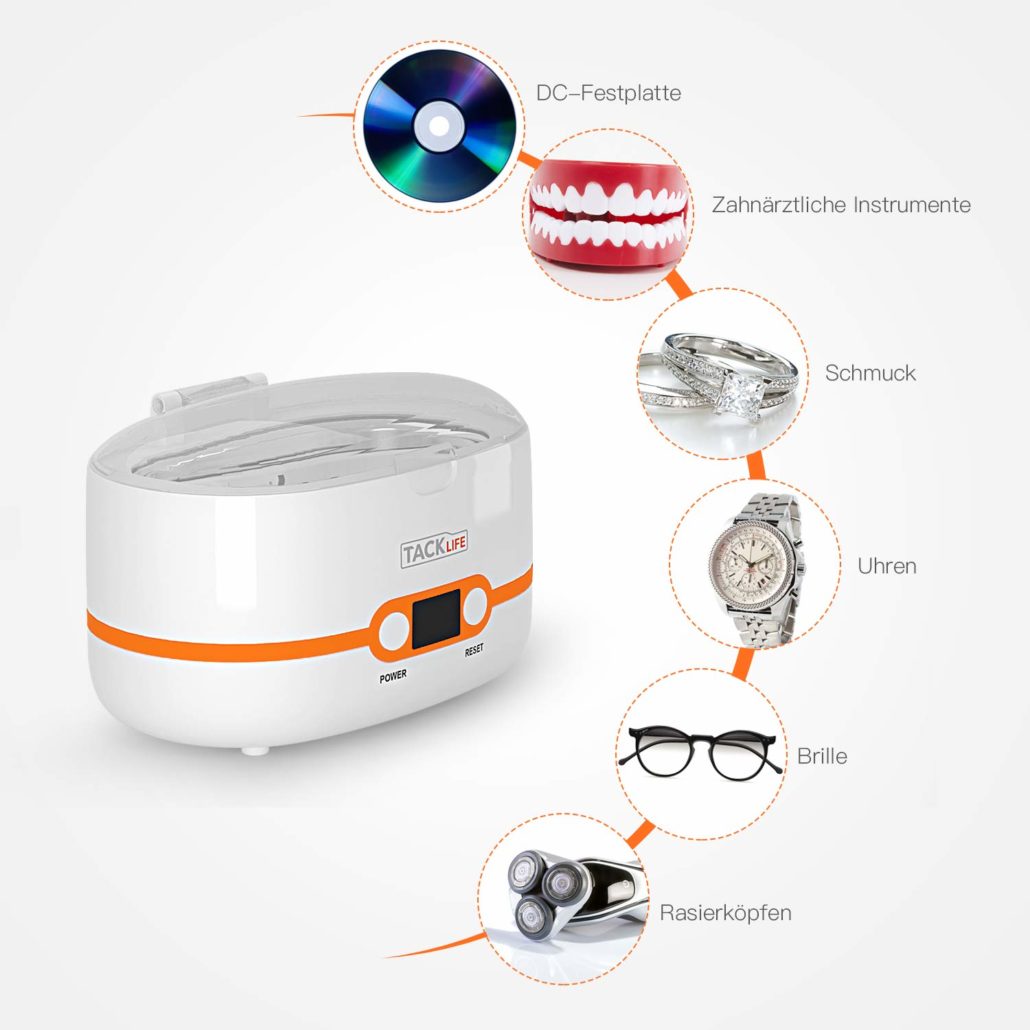 Sobsy Ultraschallreiniger 1l – Premium Reinigungsmittel für Schmuck, Uhren,  Brillen, Zahnprothesen