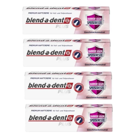 Blend-a-dent Plus Premium-Haftcreme, 4er Pack (4 x 40g)
